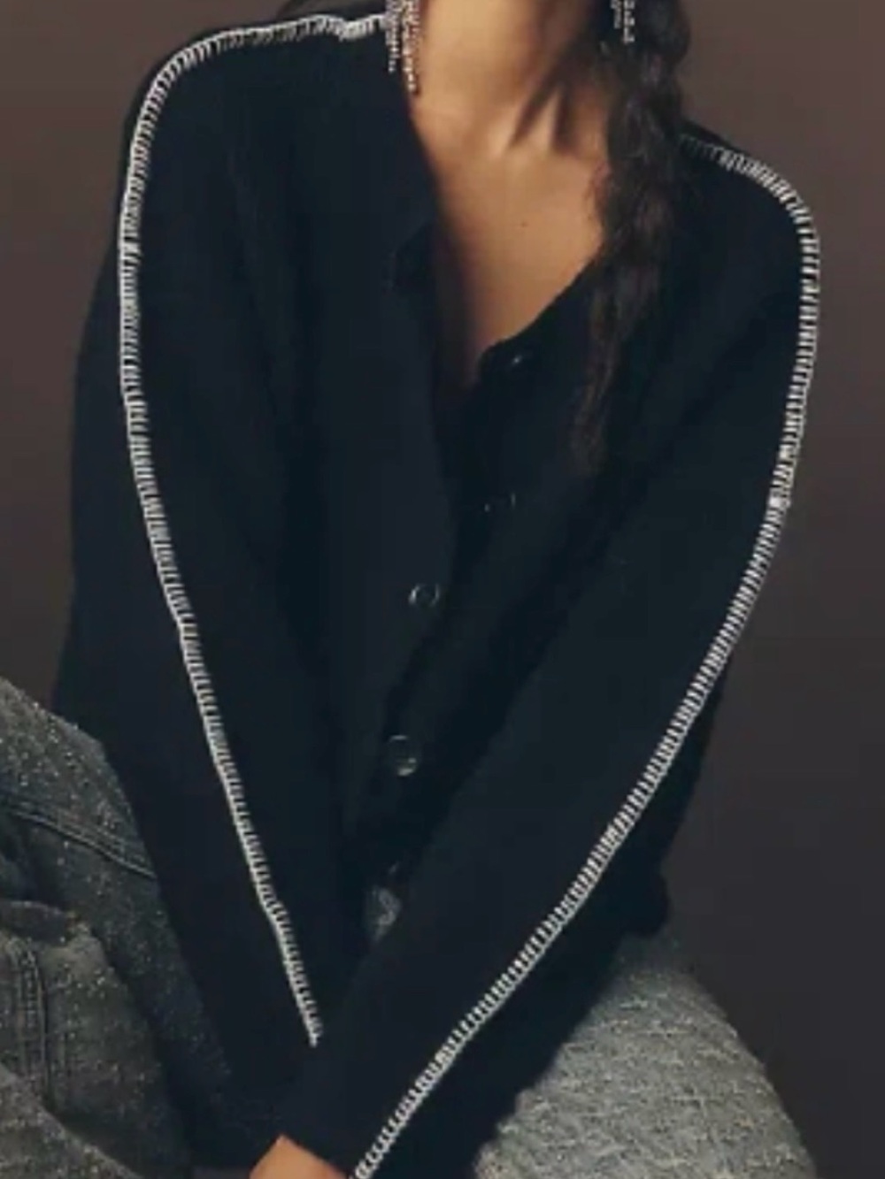 NWT Whipstitch Cardigan Sweater